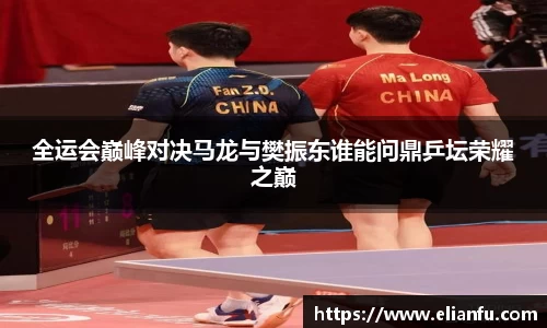 全运会巅峰对决马龙与樊振东谁能问鼎乒坛荣耀之巅